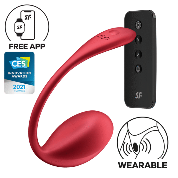 Satisfyer Shiny Petal Draagbare Vibrator 18 cm Rood