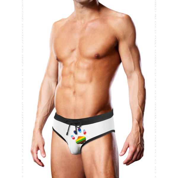 Prowler Zwembroek White Oversized Paw M