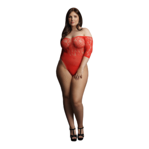 Le DÃ©sir Kanten Kokerjurk Rood Plus Size