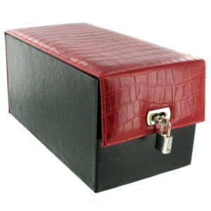 devine toy box zwart / rood croco
