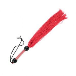 s / m - medium rubberen zweep rood