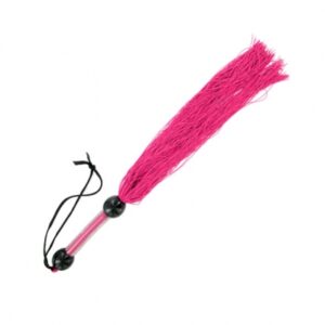 s / m - medium rubberen zweep roze
