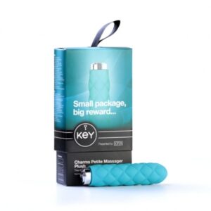 key by jopen - charms plush petite massager blauw