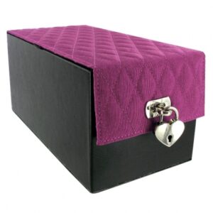 devine toy box zwart / paars gestikt