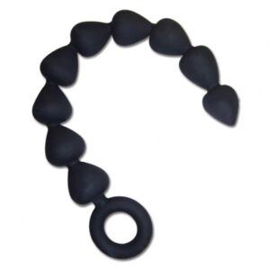 s / m - zwarte siliconen anaal beads