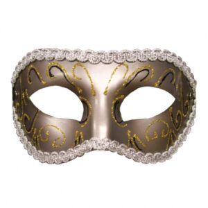 s / m - grey masquerade masker