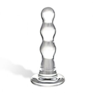 glas - triple play beaded glazen butt plug