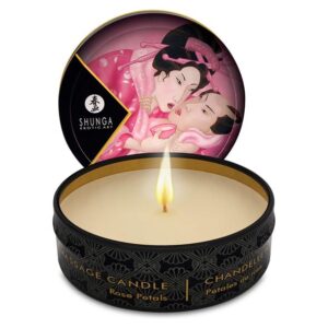 Shunga Mini Massagekaars 30 ml Rozenblaadjes