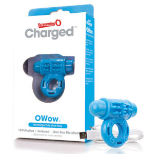 The Screaming O Charged OWow Oplaadbare Vibrerende Penisring Blauw