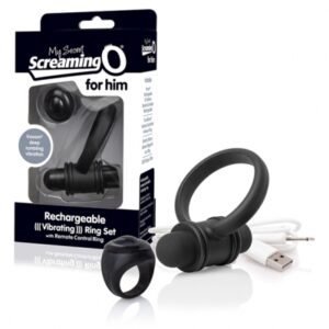 the screaming o - charged remote control bullet and ring for him zwart