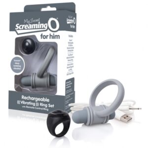 the screaming o - charged remote control bullet and ring for him grijs