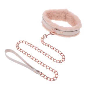 Sportsheets S&M Peaches&Creame Fur Collar Met Ketting