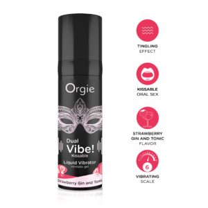 Orgie Dual Vibe Liquid Vibrator Strawberry Gin&Tonic 15 ml