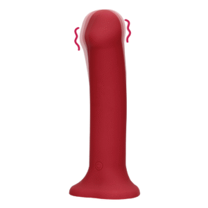 Loveline Vibrerende Dildo Raspberry Red 20 cm