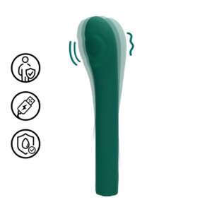 Loveline Pulse Wave G-spot Vibrator Green Crystal 22 cm