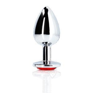 Shots Ouch Metalen Buttplug Ruby Red 7 Cm