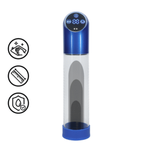 Pumped Automatische Metalen Penispomp Blauw