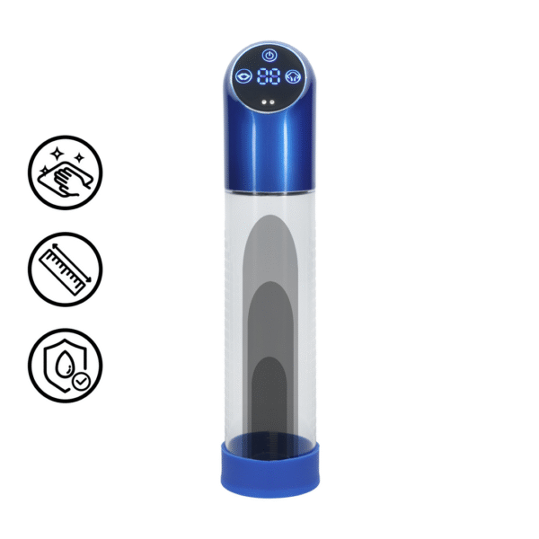 Pumped Automatische Metalen Penispomp Blauw