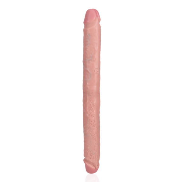 RealRock Dunne Dubbele Dildo 35.6 Cm Bruin