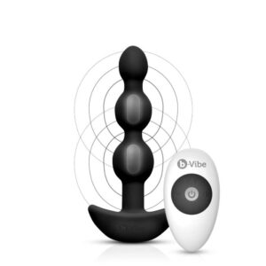 B-Vibe Triplet Vibrerende Anale Kralen 14 cm Roos