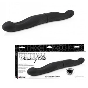 fetish fantasy dubbele dildo - zwart