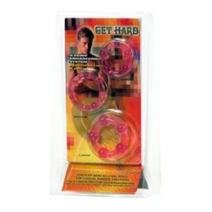 drie jelly penisringen - roze