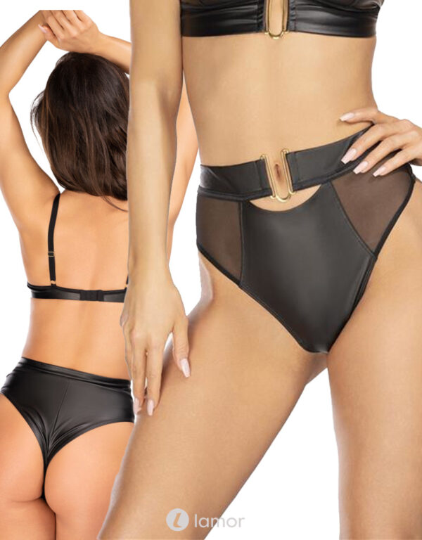 * AX Lederlook hoge taille String ,AX10576