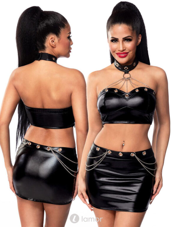 * SARESIA 2-delig wetlook setje, SA18286