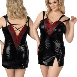 * ANDALEA Wetlook chemise met rood kant, AN-530360
