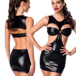 * SARESIA Spannend wetlook jurkje ,SA18293