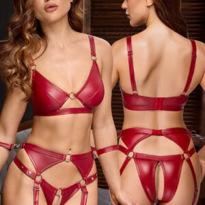 * COTTELLI BONDAGE Rode Matlook lingerie set, CC2215349