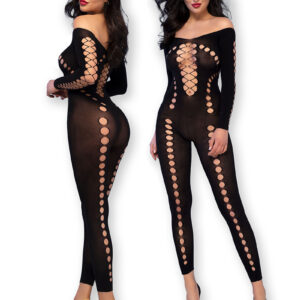 * CHILIROSE Zwarte Bodystocking, CR4646