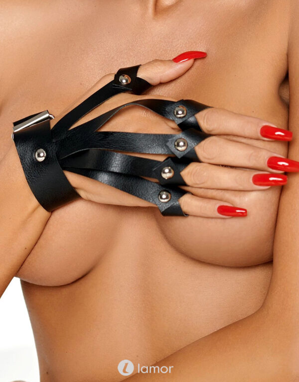 * ME SEDUCE Lederlook handschoenen, Glove01