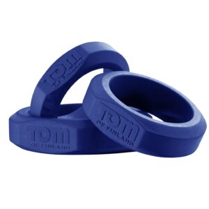 3 Piece Silicone Cock Ring Set - Blue