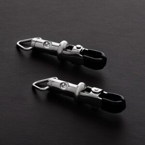 2 Barrel Tit Clamps with 3- Gemstone
