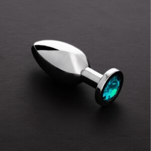 JeweledButt Plug AQUA BLUE LIGHT - Medium