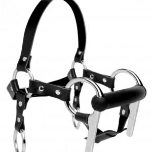 Steed Silicone Bit and Bridle Head Harness - Black