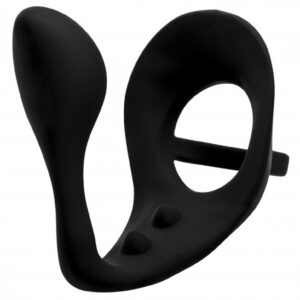 Excursion Silicone Triple Stim Anal Plug with Cock and Ball Ring