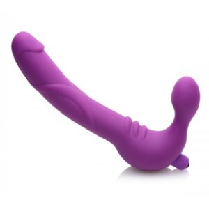 ROYAL REVOLVER Vibrating Silicone Strapless Strap On - Purple