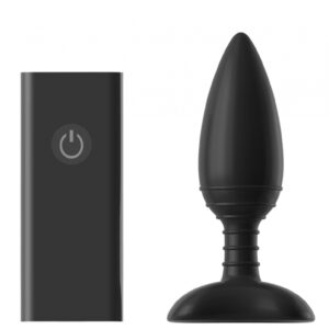 ACE LARGE Remote Control Vibrating Butt Plug - Black