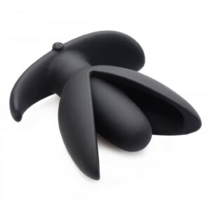 Sprouted 10X Silicone Vibrating Anchor Anal Plug - Black