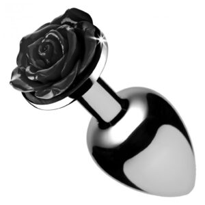 Black Rose Butt Plug - Klein - Zwart