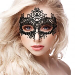Queen Black Lace Mask - Black