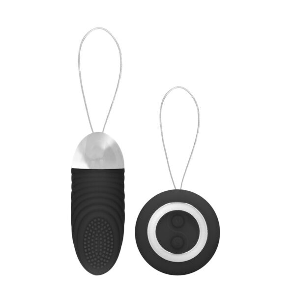 Ethan - Rechargeable Remote Control Vibrating Egg - Black