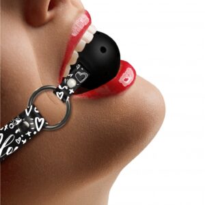 Breatheable Ball Gag - Love Street Art Fasion - Black