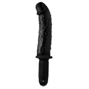 The Curved Dicktator 13 Mode Vibrating Giant Dildo Thruster - Bl
