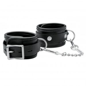 Premium Leather Wrist Cuff - Black