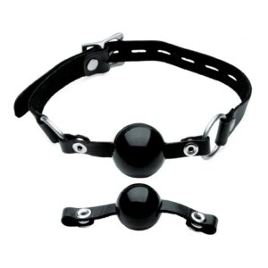 Interchangeable Silicone Ball Gag Set - Black