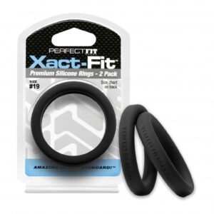 #19 Xact-Fit Cockring 2-Pack - Black