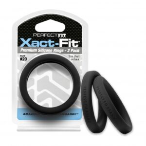 #20 Xact-Fit Cockring 2-Pack - Black